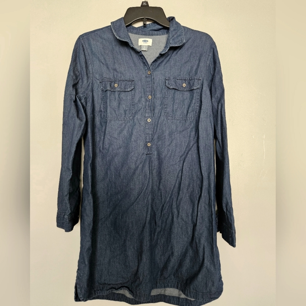 Chambray denim tunic dress by Old Navy in size L 100% cotton